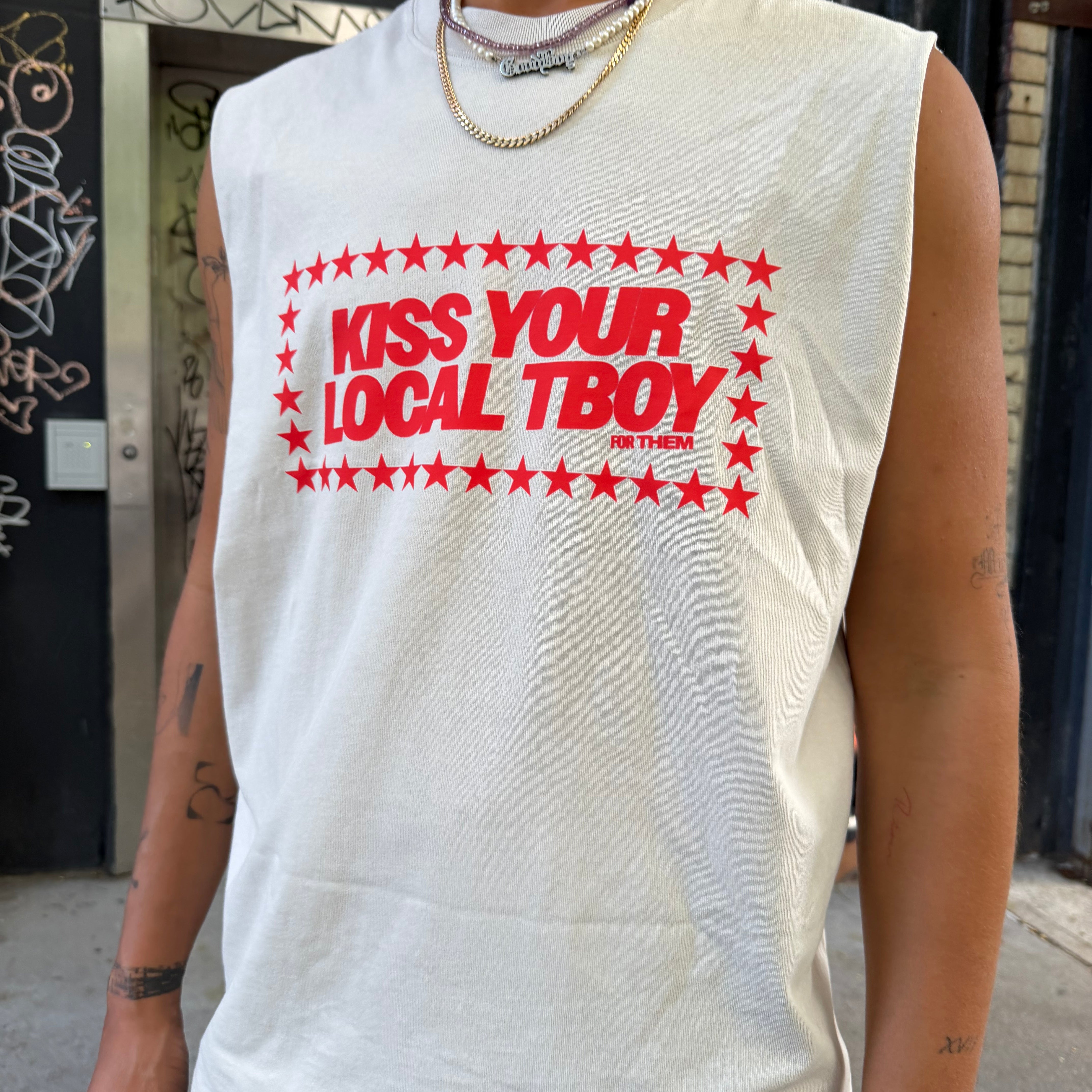 Kiss Your Local TBoy Heavy Faded Tank
