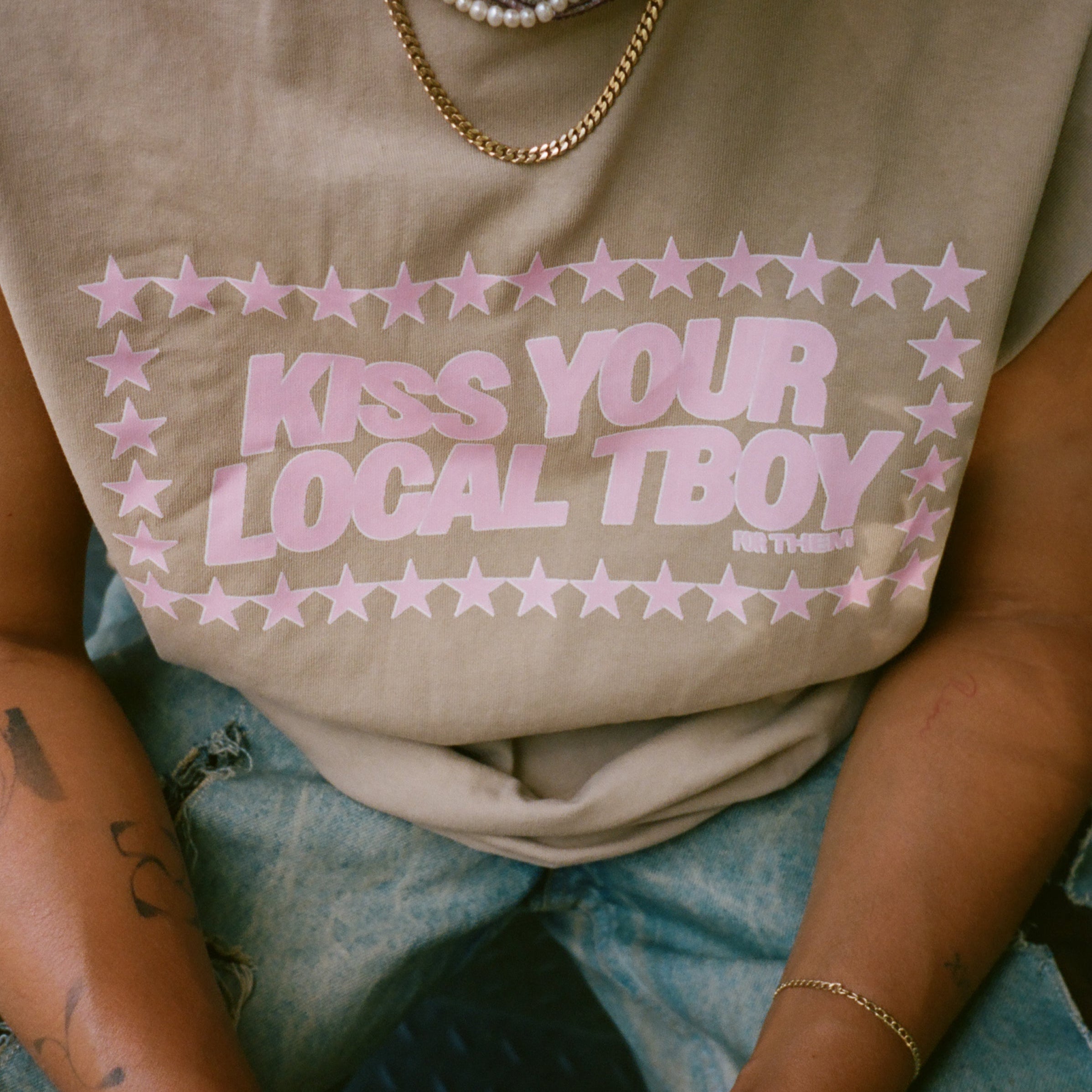 Kiss Your Local TBoy Heavy Faded Tank