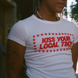 Kiss Your Local TBoy Rib Baby Tee