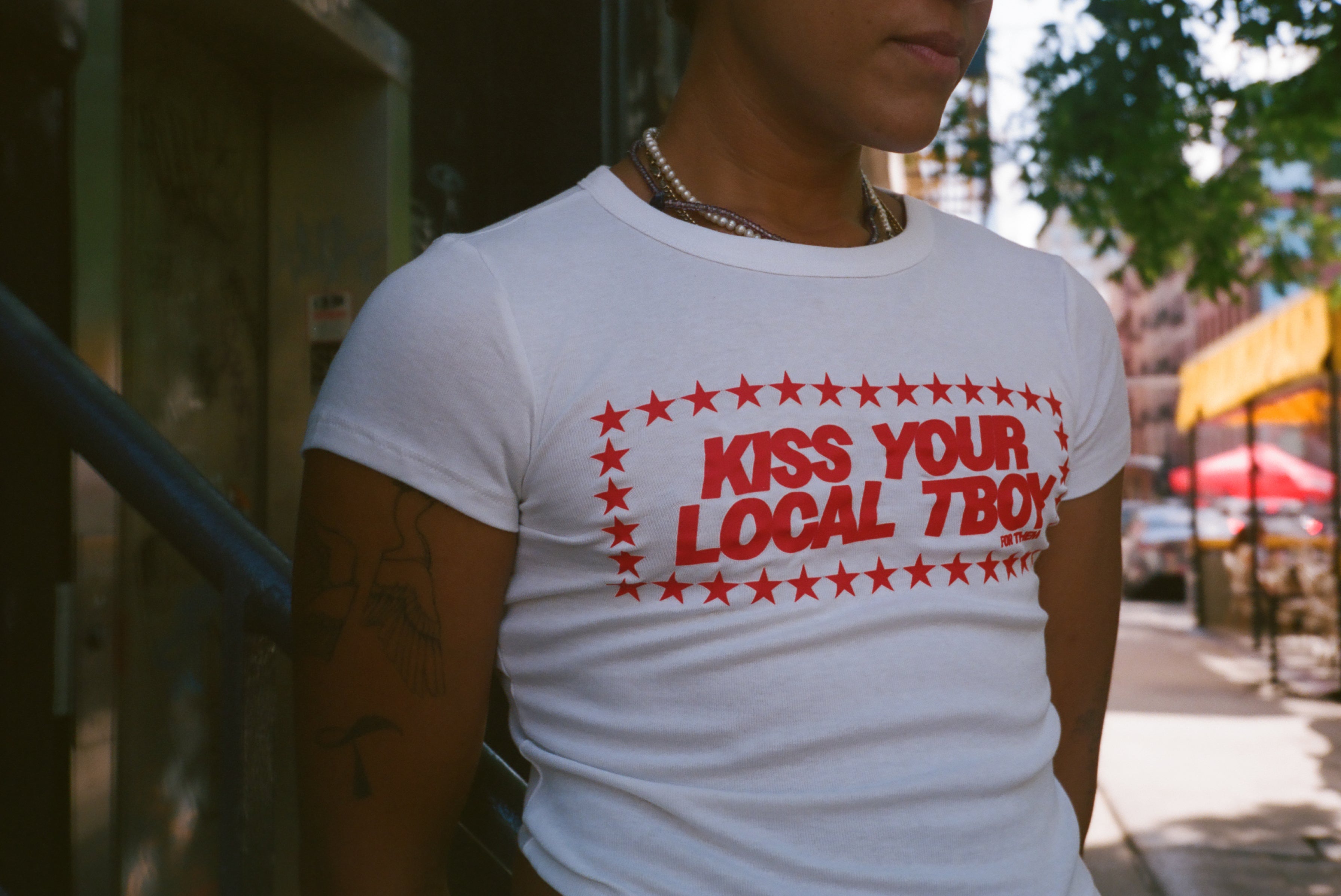 Kiss Your Local TBoy Rib Baby Tee