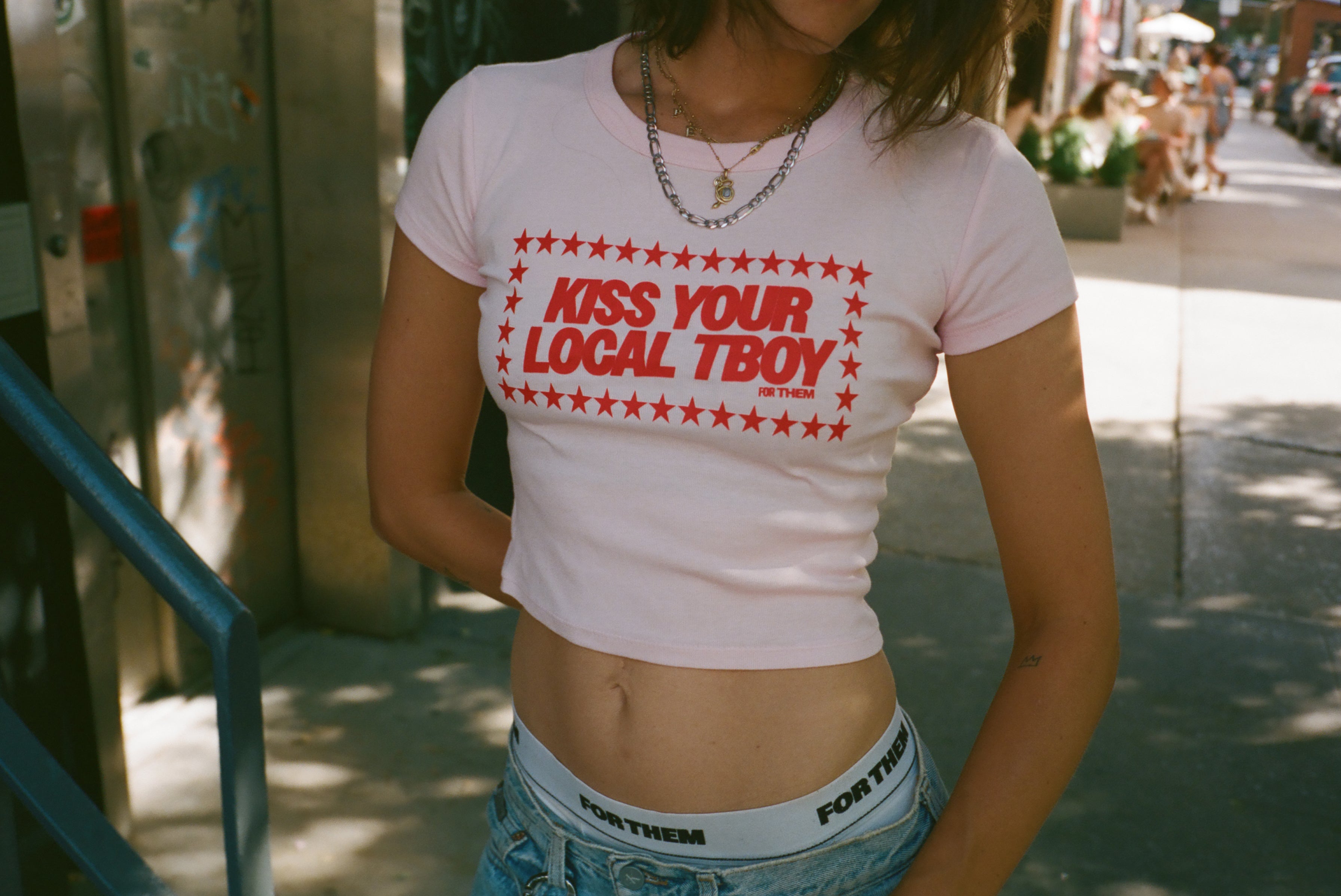 Kiss Your Local TBoy Rib Baby Tee